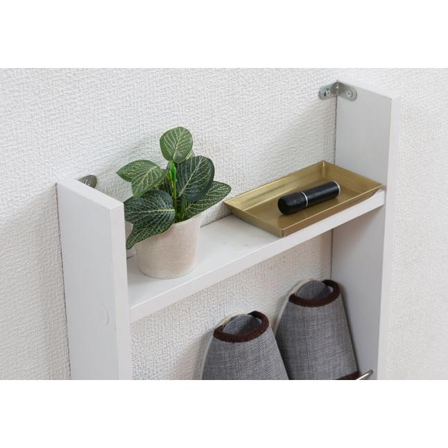 スリッパラック　玄関収納　玄関収納 楽天市場】薄型スリッパラック 幅36cm ホワイト スリム 北欧 壁