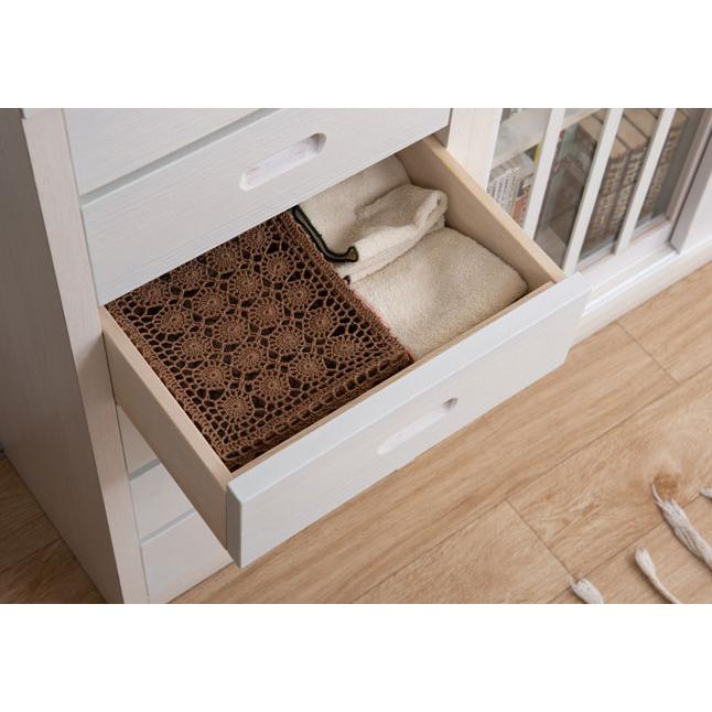 チェスト 6段 引き出し収納 ホワイト 木製 幅40.5 コンパクト 省