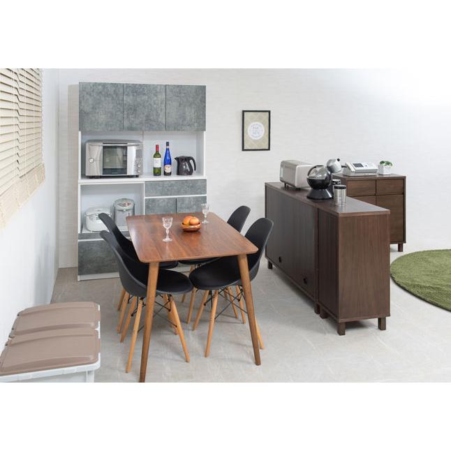 チェスト 引き出し収納 4段 天然木ウォールナット材 幅35.5 高さ85.5