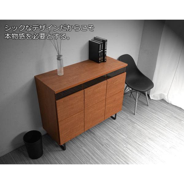 キャビネット 扉収納 木目調 幅106 脚付き ロータイプ 日本製 完成品 木製 リビング収納