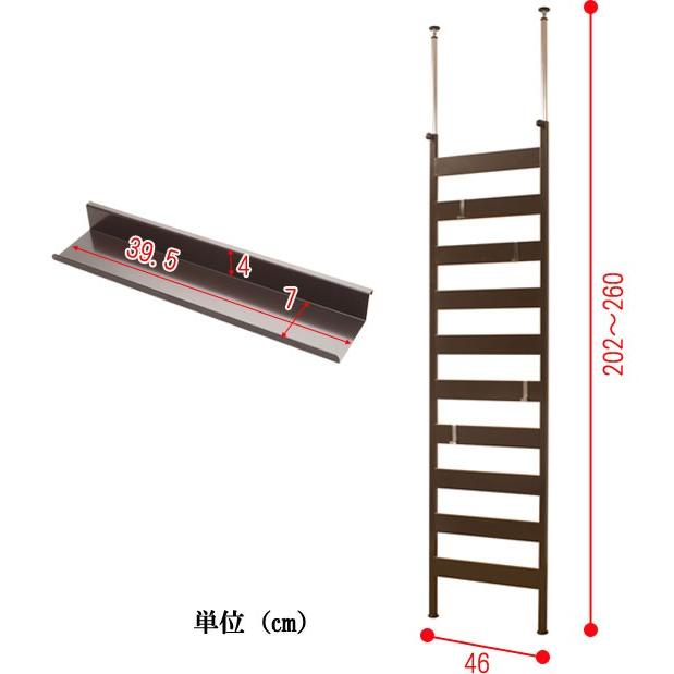 突っ張り 壁面収納 ラック 幅80cm 木製ラダー 突っ張り棚 収納 薄型 HAGiHARA 突っ張り ウォールラック 幅80cm ラダーラック 棚 壁面