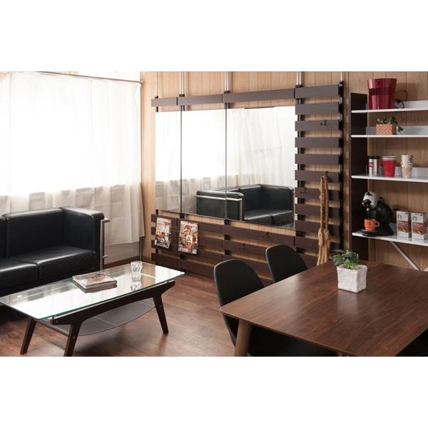 壁面ラック 突っ張り ラダーラック 幅80 高さ192〜262 フック