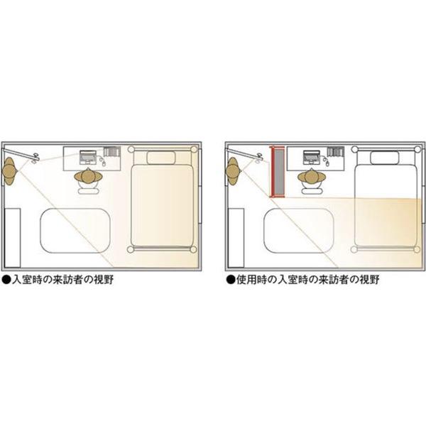 パーテーション  突っ張り 収納棚 間仕切り A4収納 大容量の画像
