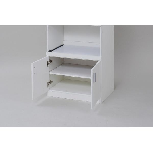 『送料込み』ホワイト レンジ台　美品 レンジ台 電子レンジ台 レンジラック 完成品 幅70cm 収納 木製