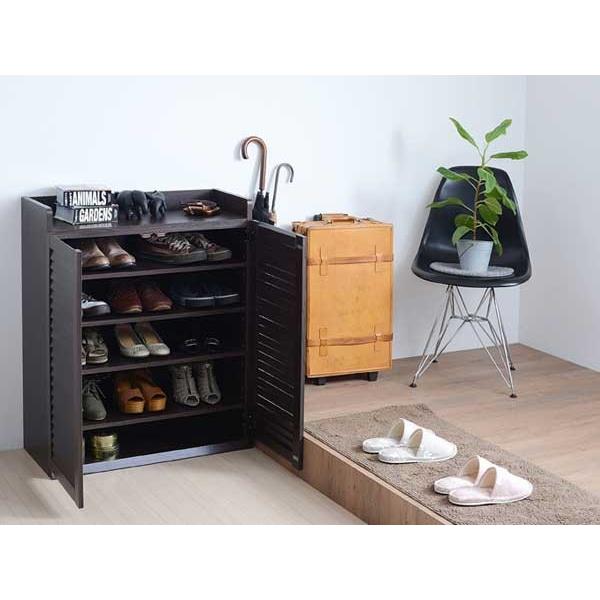 下駄箱 シューズボックス ルーバー 幅75cm : 収納家具本舗 - 通販