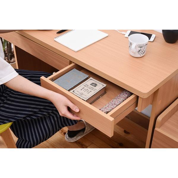 ichiyamaopex 木製 引き出し付きデスク ナチュラルブラウン ichiyamaopex 木製 引き出し付きデスク ナチュラルブラウン