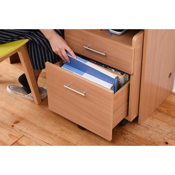 木製パソコンデスク 引き出し付き パソコンデスク（木製・幅120cm×奥行48cm×高さ72cm・引き出し