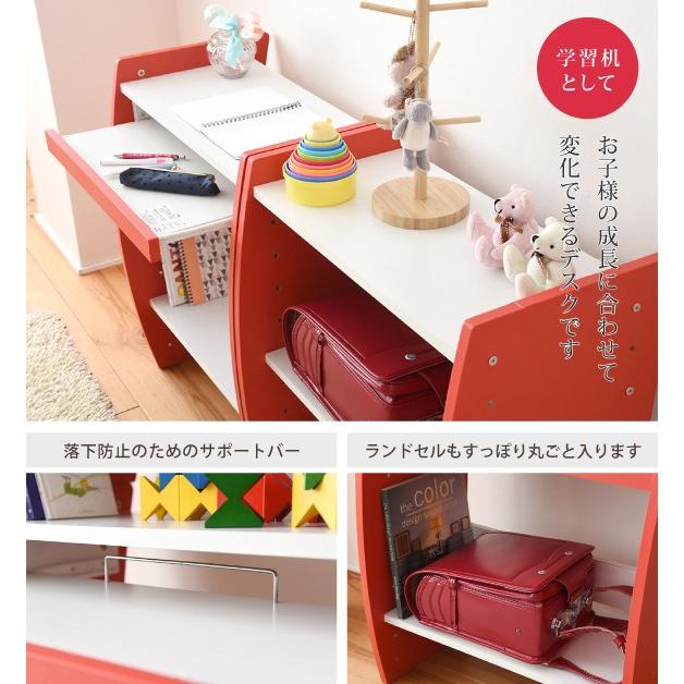 モダン木製デスク オープンシェルフ付き パソコンラック パソコンデスク おしゃれ 棚付き 木製 : 収納家具本舗