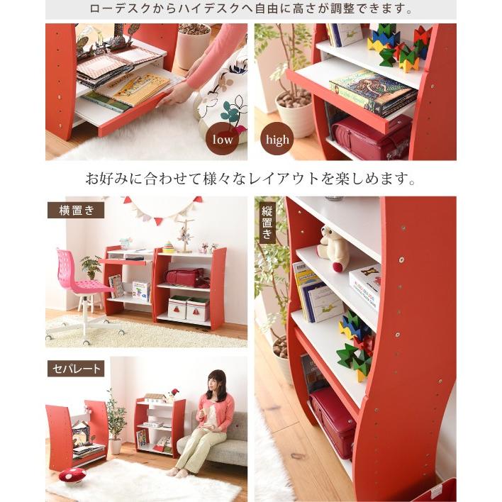 【パモウナ】木製パソコンデスクラックナチュラル（セット商品） パソコンラック パソコンデスク おしゃれ 棚付き 木製 : 収納家具本舗
