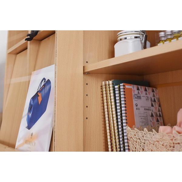 本棚 ガラス扉 棚 収納 壁面 組み合わせ自由 積み重ね 木製 : 収納家具
