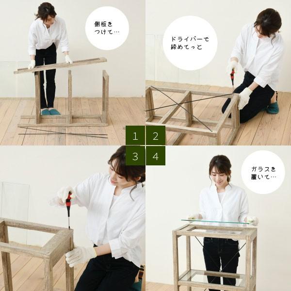 収納棚 オープンラック ガラス棚 古木風 幅60 高さ100 : 収納 収納棚 オープンラック ガラス棚 古木風 幅60 高さ100 : 収納