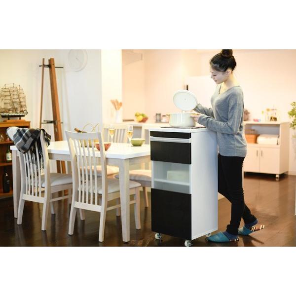 キッチン隙間収納 キャスター付き キャビネット 食器収納棚 スリム