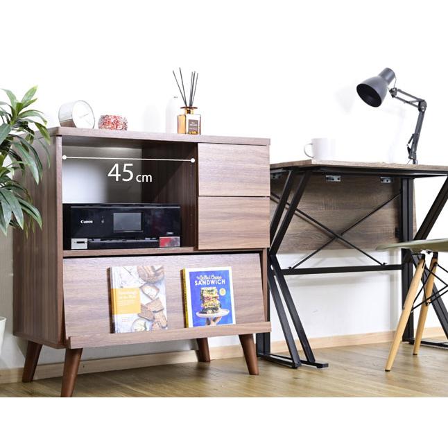 キャビネット 収納棚 ディスプレイラック 引き出し収納 フラップ