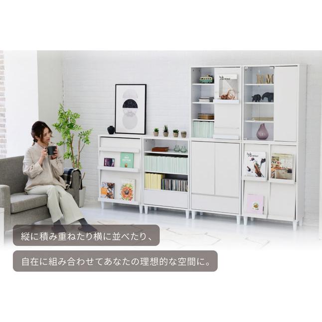 収納棚 キャビネット 壁面収納 扉収納 ガラス扉 積み重ね可能 脚付き