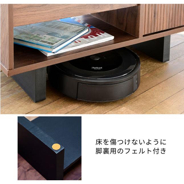 スライド扉収納ローテーブル ローテーブル リフティングテーブル 引き戸収納 スライド収納 ツートン