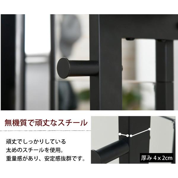 姿見 スタンドミラー 全身鏡 棚付き ヴィンテージ風 スリム 省スペース
