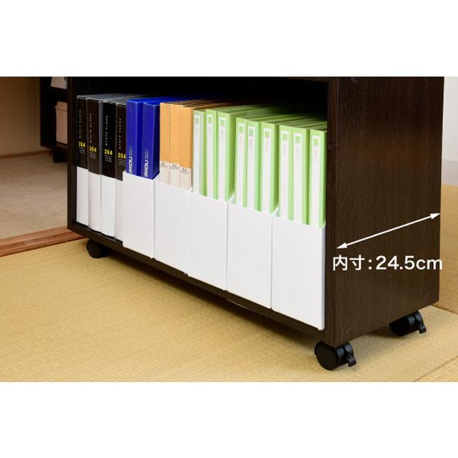 本棚 CD DVD Blu-ray A4ファイル 収納 2個セット キャスター