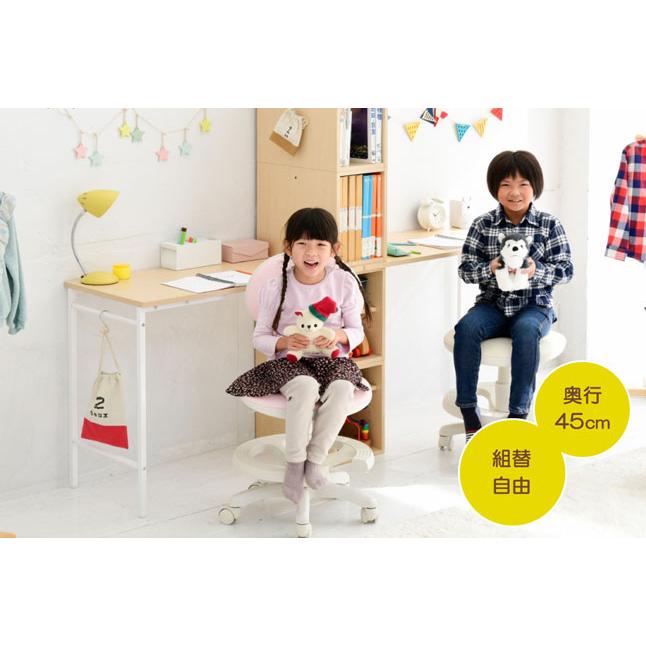 【②棚のみ】単品OKです。 ナチュラルデザイン 学習机 デスク 収納棚 2台セット シンプルデザイン ナチュラルカラー 組み換え