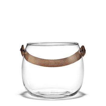 在庫限り20％オフ　HOLMEGAARD レザーハンドル付ガラスポット H12cm |  | 01