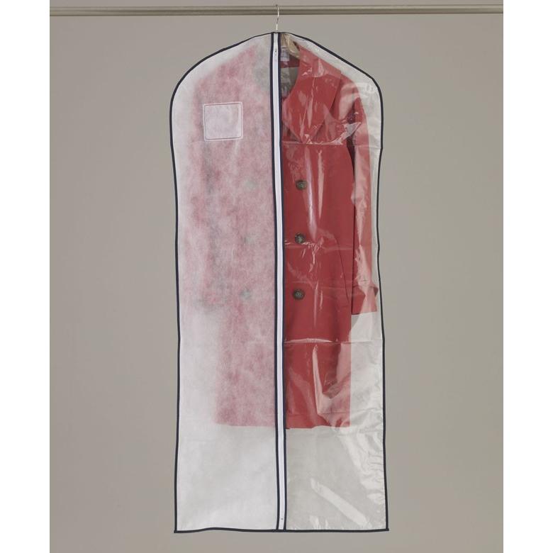 洋服カバー センターファスナーカバー半身透明 L 8枚入　※8枚1パックの簡易包装です【洋服カバー 衣装カバー 衣類カバー 衣類収納 クローゼット収納 衣替え】 | 