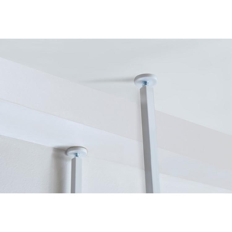 ツッパリ クローゼット ハンガーラック ホワイトハンガー【ロータイプ