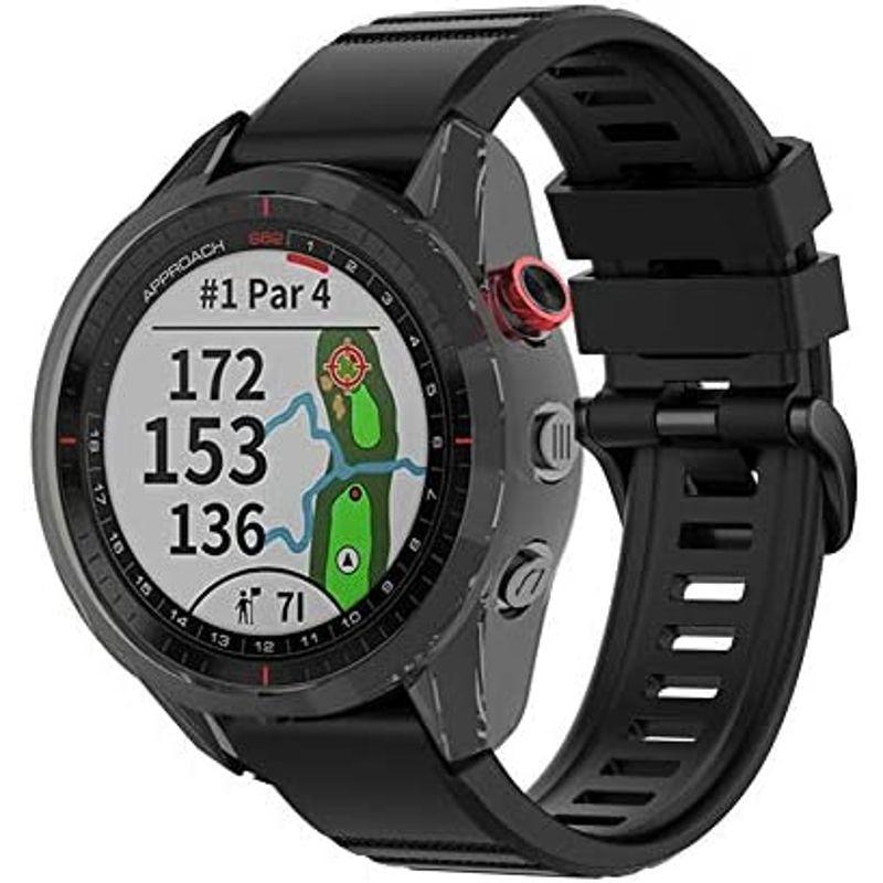 セール特別価格SHEAWA GARMIN(ガーミン) Approach スポーツバンド アクセ S62用 2色セット ベルト バンド 交換バンド シリコン ラウンド用品、アクセサリー SHEAWA GARMIN(ガーミン) Approach S62用 バンド 2色セット 交換バンド ベルト シリコン スポーツバンド アクセサリー (ブラック ホワイト)