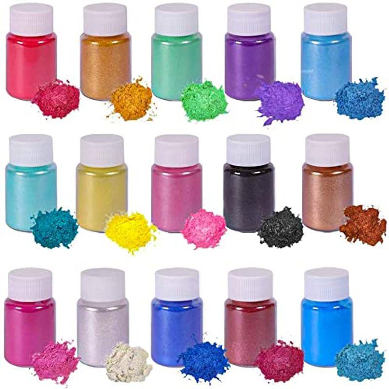 Biutee マイカパウダー 着色剤 カラー顔料パウダー 石鹸作りツール ネイルパウダー レジン染料 キャンドル作り アイシャドウ 赤面 レ