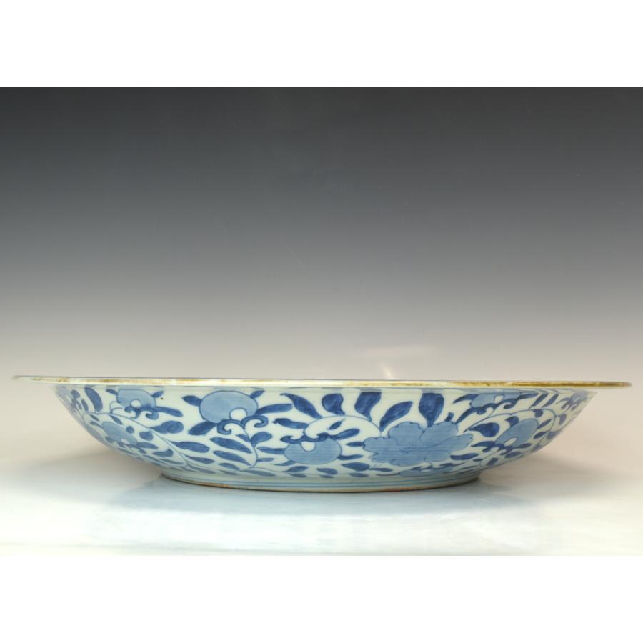 古伊万里焼 明治時代 【錦花鳥図細密小紋飾り皿】 直径47.3cm 本物保証
