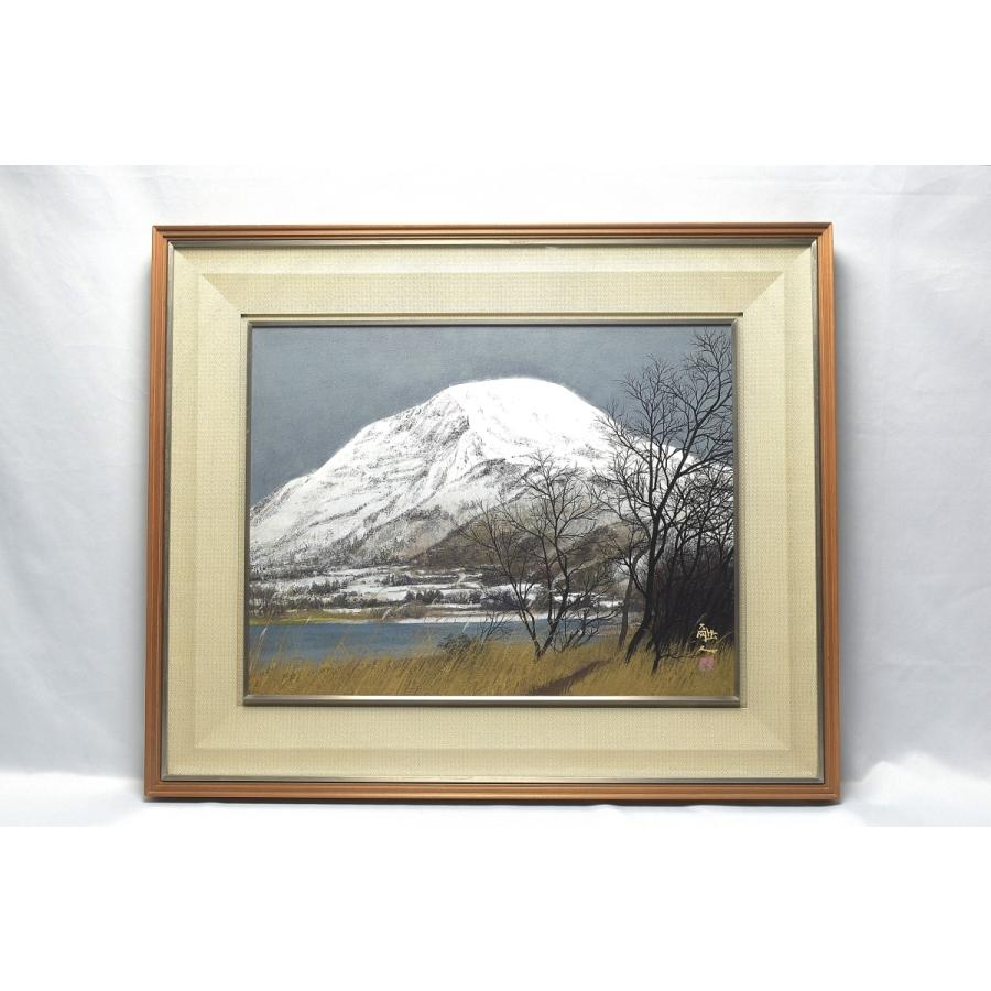 趣楽】 中路融人作 「伊吹山」 10号サイズ 原画 共シール アクリル面