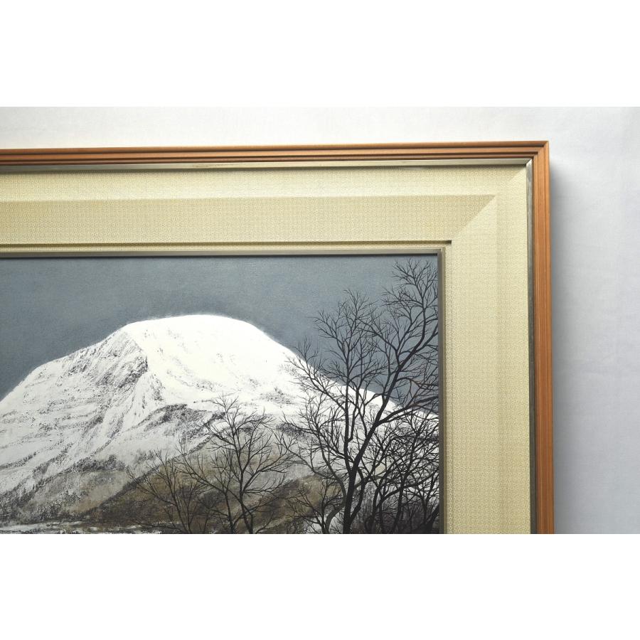 杉浦盈二「雪原」日本画 額装 共シール A 杉浦盈二「雪原」日本画 額装 共シール A 杉浦盈二「雪原」日本画 額装