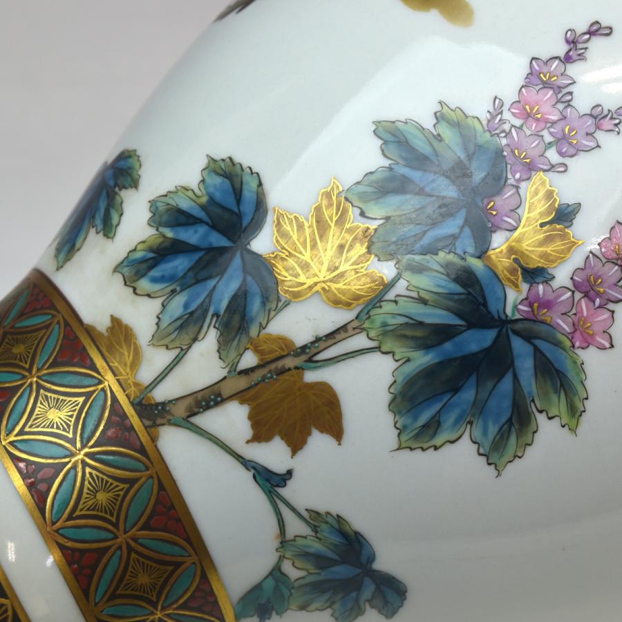 九谷焼　栄山作 【鳳凰図花瓶】　細密絵付　本物保証　高さ32cm　D2191　【趣楽】_8