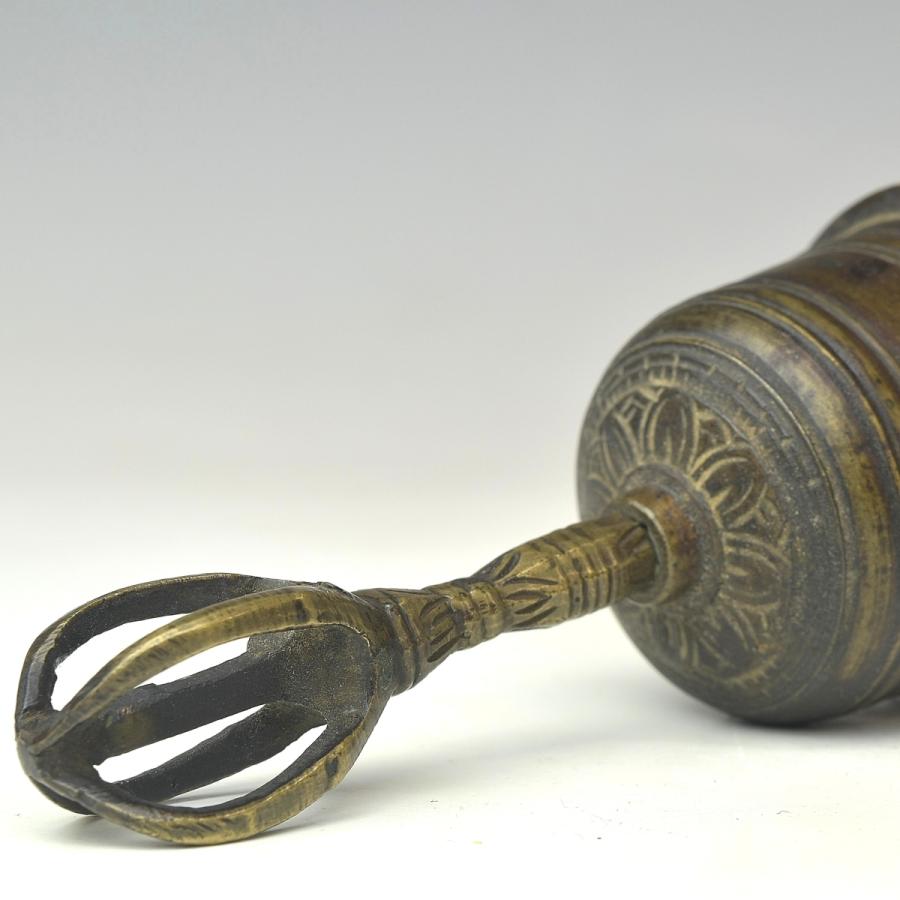 趣楽】時代仏具 古銅独鈷型輪 高さ11cm 鐘 F1531 : 趣 趣楽】時代仏具 古銅独鈷型輪 高さ11cm 鐘 F1531 : 趣