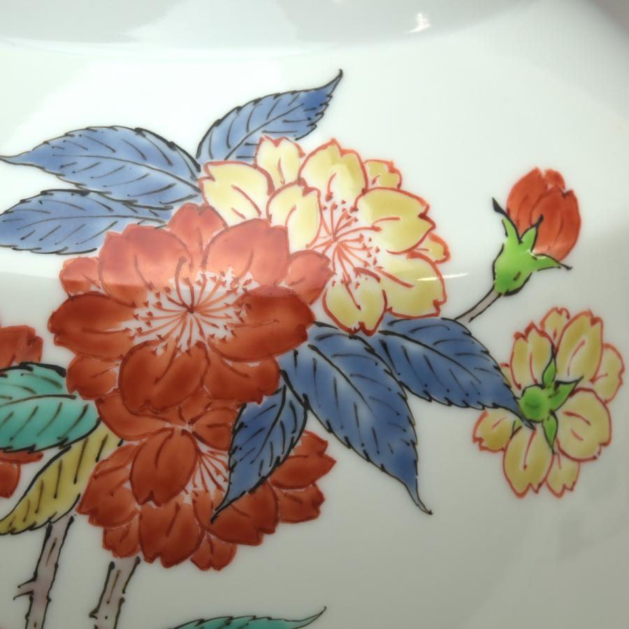 人間国宝 十四代 酒井田 柿右衛門 錦 花鳥図 花瓶 共箱 栞 高19cm 本物