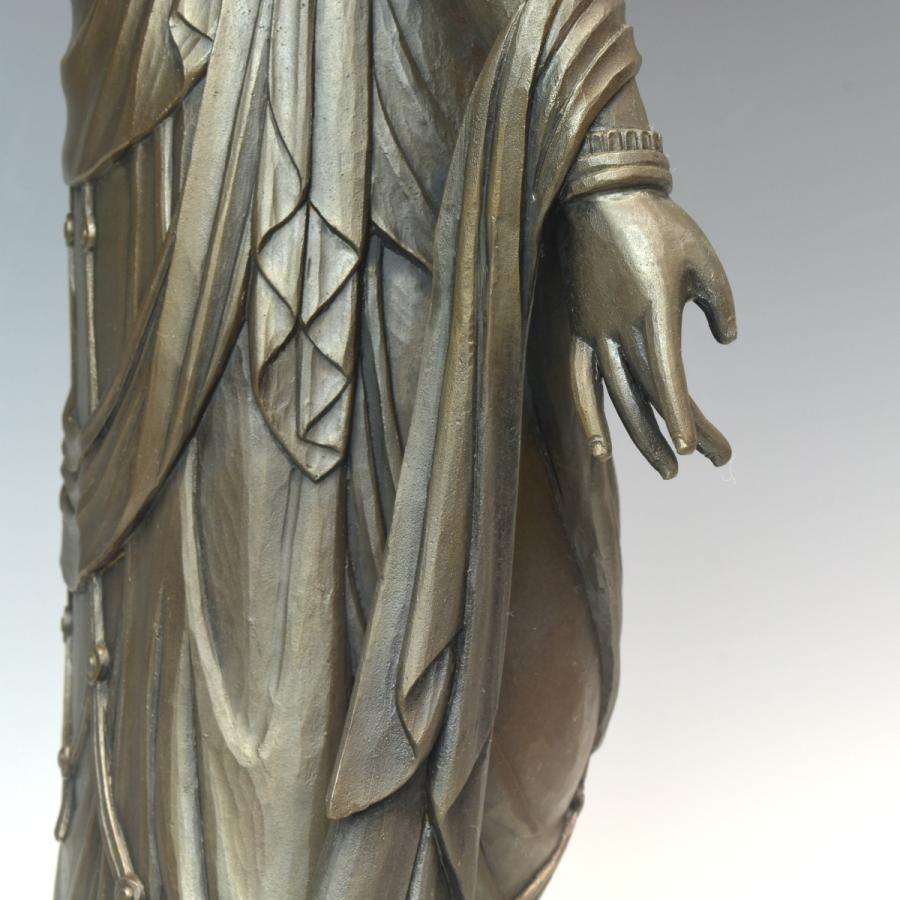 趣楽】 希少 大仏師 松久宗琳作 ブロンズ製 聖観世音菩薩像 高さ 