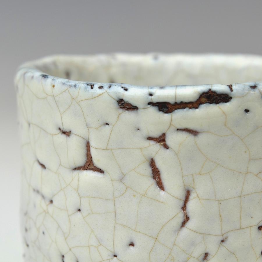 趣楽】 秀逸作 人間国宝 十一代 三輪休雪作 「萩さかづき」 共箱