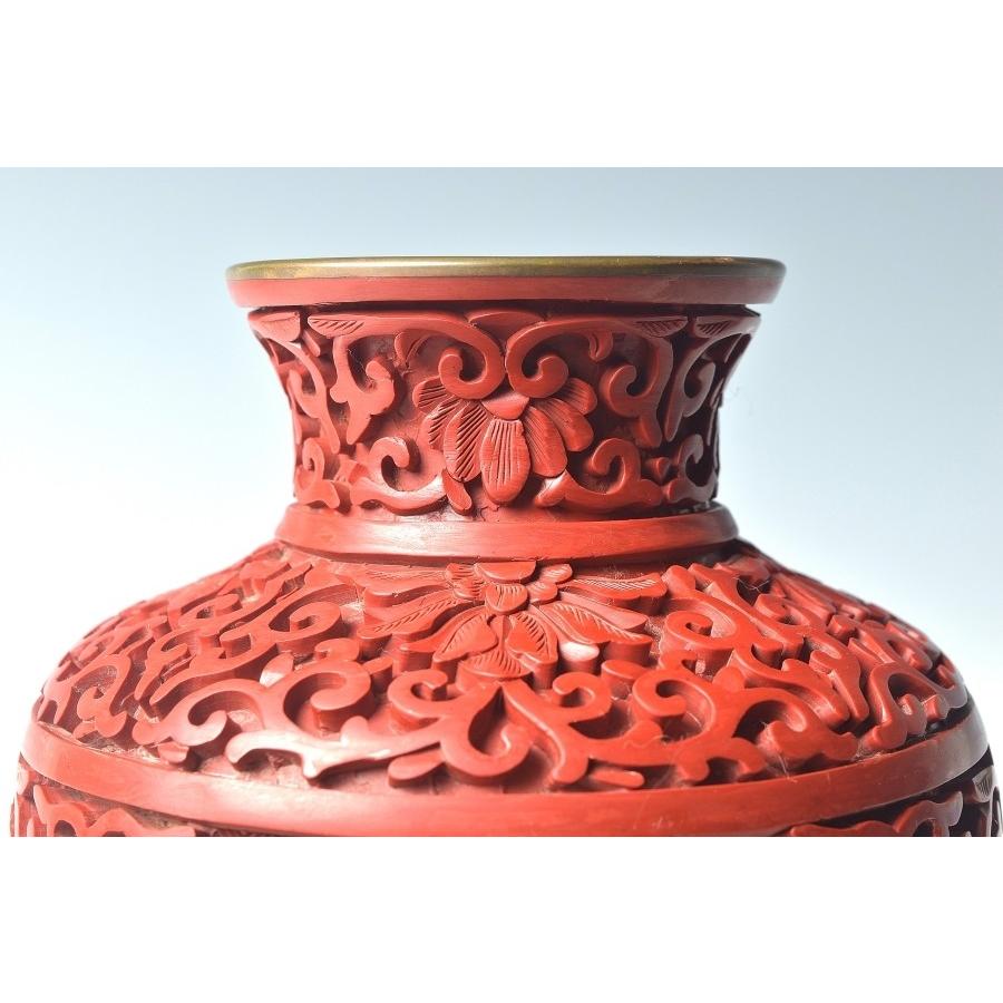 堆朱　細密彫刻　花器　置物 2025年最新】Yahoo!オークション -堆朱 花瓶の中古品・新品・未
