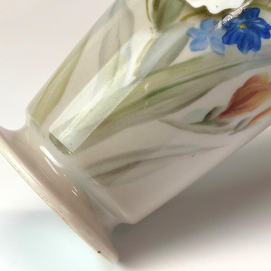 ノリタケ 【趣楽】 明治時代 オールドノリタケ 花図花瓶 高さ