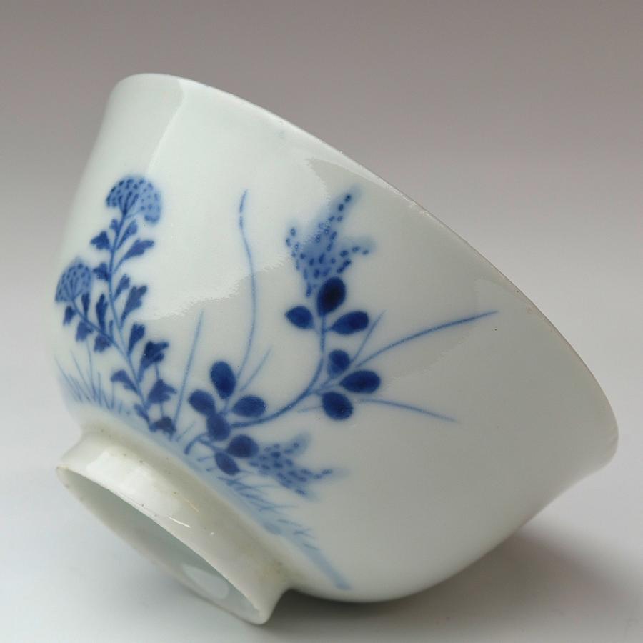 趣楽】 明治時代 平戸焼 草花文蓋茶碗七客 小振り 直径7 趣楽】 明治時代 平戸焼 草花文蓋茶碗七客 小振り 直径7
