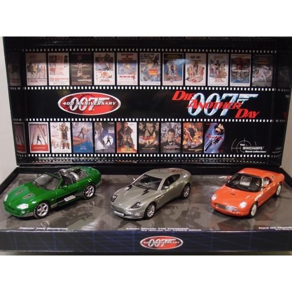 MINICHAMPS  1/43 007 James Bond ダイ・アナザー・デイ／アストンマーチン ヴァンキッシュ、ジャガー XKR、サンダーバード3台 セット