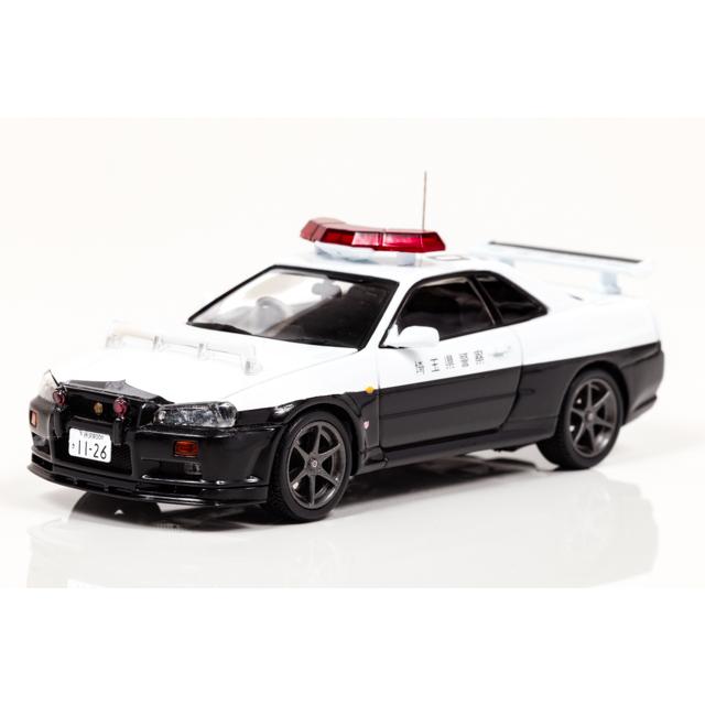 レイズ 1/43 日産 スカイライン GT-R V-spec 2000 R34 埼玉県警察高速道路交通警察隊車両 H7430001