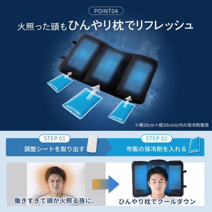 GOKUMIN 涼感メッシュまくら 枕 まくら 高さ調整 3ゾーン独立 6段階