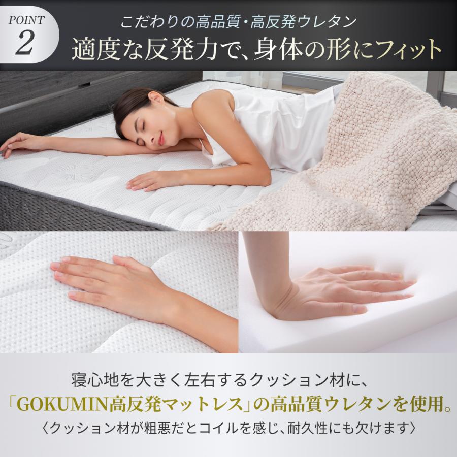 GOKUMIN ポケットコイルマットレス 高反発マットレス ダブル