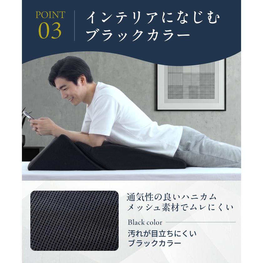 GOKUMIN 傾斜サポートクッション 三角クッション 2段階角度 17度 25度