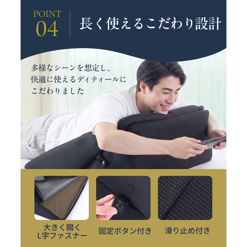 GOKUMIN 傾斜サポートクッション 三角クッション 2段階角度 17度 25度