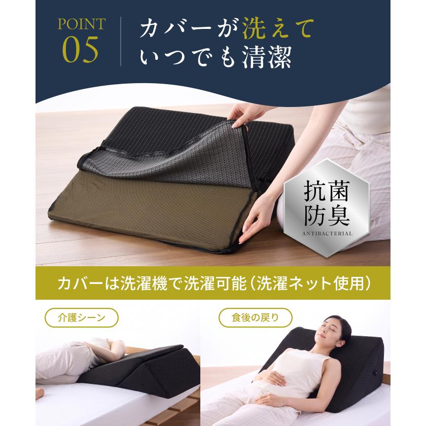GOKUMIN 傾斜サポートクッション 三角クッション 2段階角度 17度 25度