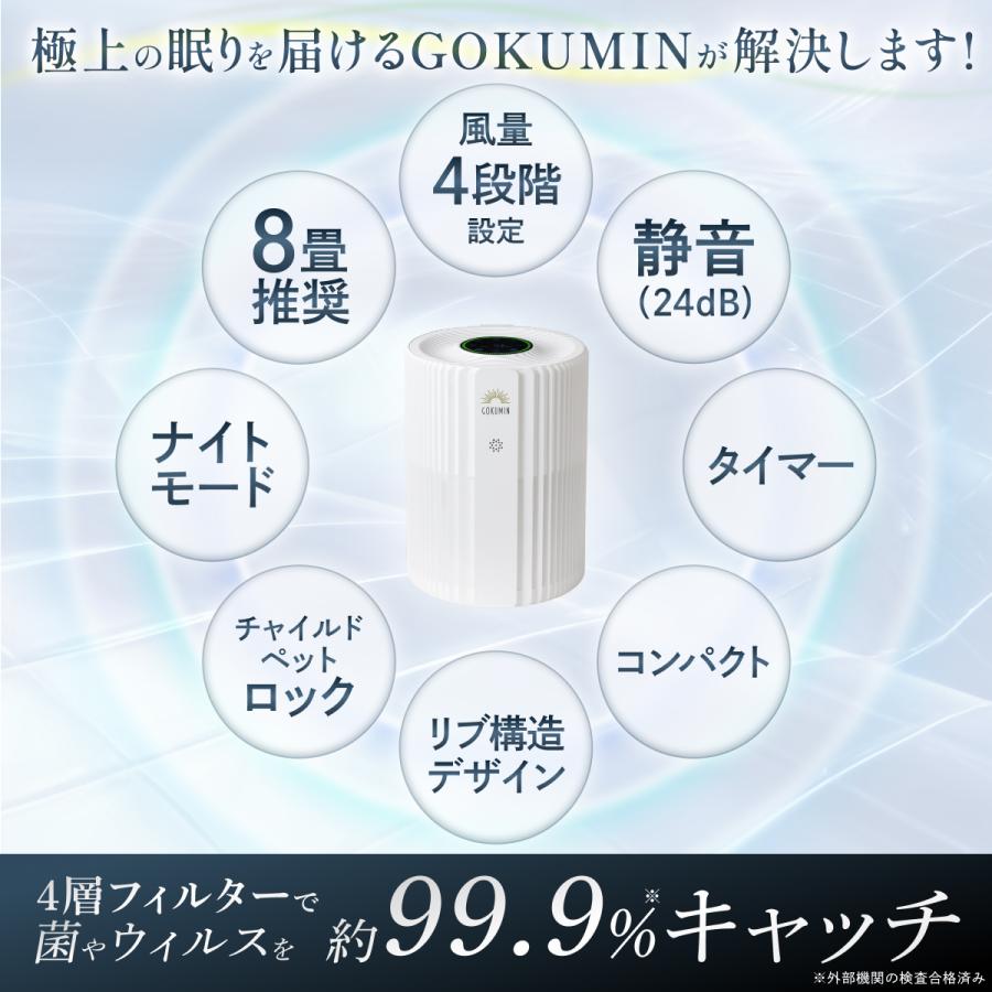 GOKUMIN 空気清浄機 交換用フィルター単品 4層フィルター 花粉