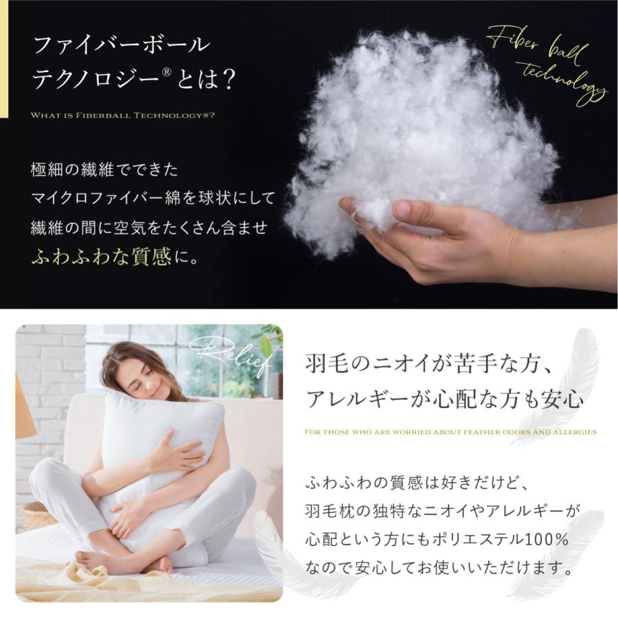 GOKUMIN 枕 プレミアム ホテルスタイルピロー まくら 40cm×60cm 肩こり 安眠枕 快眠枕 ふんわり 柔らかい 熟睡枕 ストレートネック いびき ピロー クッション｜shuterlife｜07