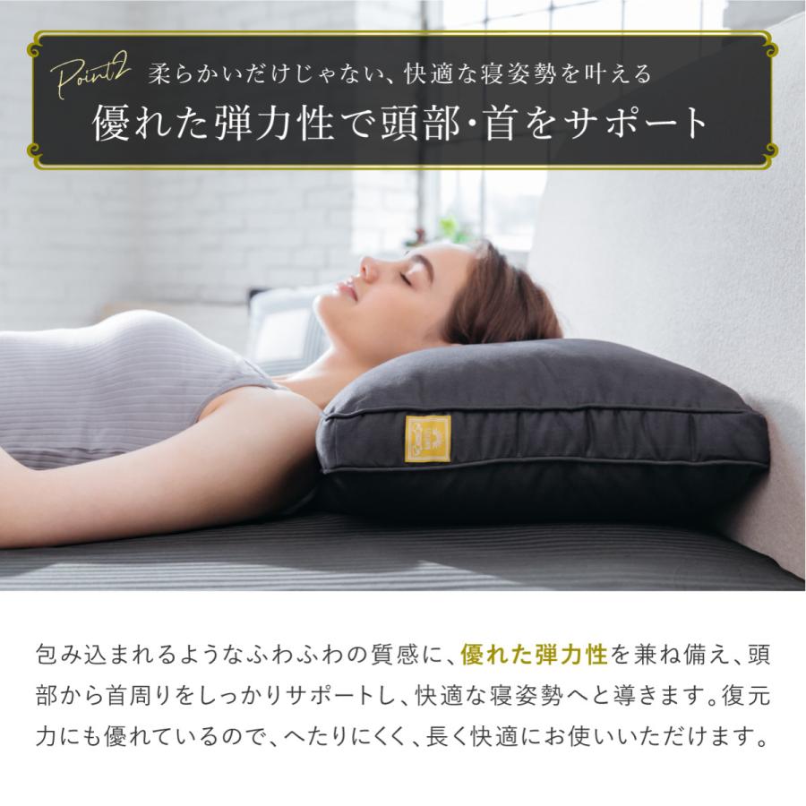 GOKUMIN 枕 プレミアム ホテルスタイルピロー まくら 40cm×60cm 肩こり 安眠枕 快眠枕 ふんわり 柔らかい 熟睡枕 ストレートネック いびき ピロー クッション｜shuterlife｜08