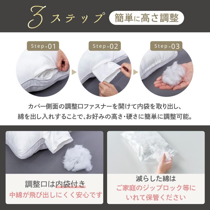 GOKUMIN 枕 プレミアム ホテルスタイルピロー まくら 40cm×60cm安眠枕 快眠枕 ふんわり 柔らかい 熟睡枕 ストレートネック 爆買 | GOKUMIN | 10