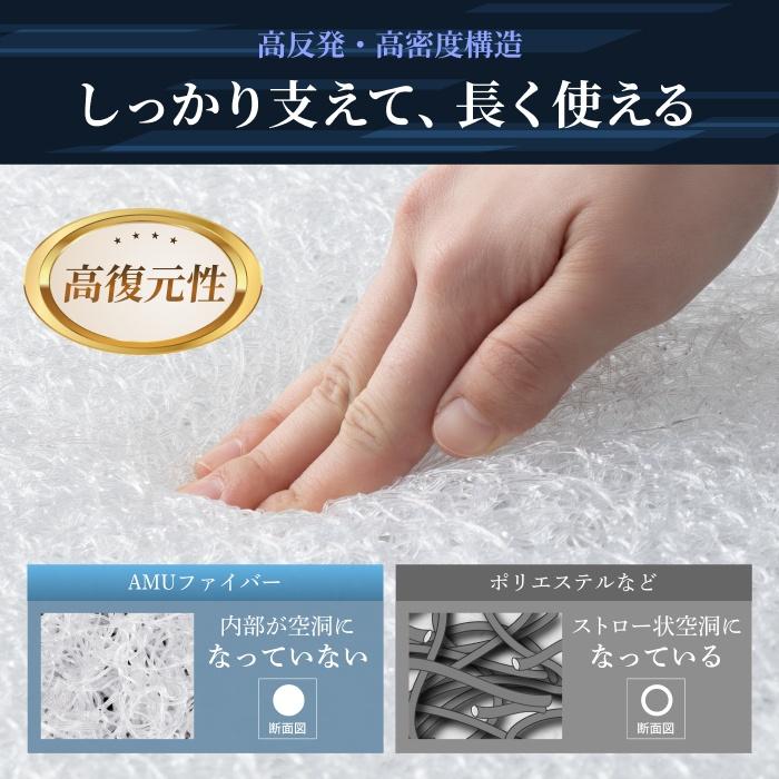 The GOKUMIN AMU FIBER PILLOW マスタースリープ 丸洗い可能＆高通気性でオーダーメイド級寝心地～】AMUファイバー